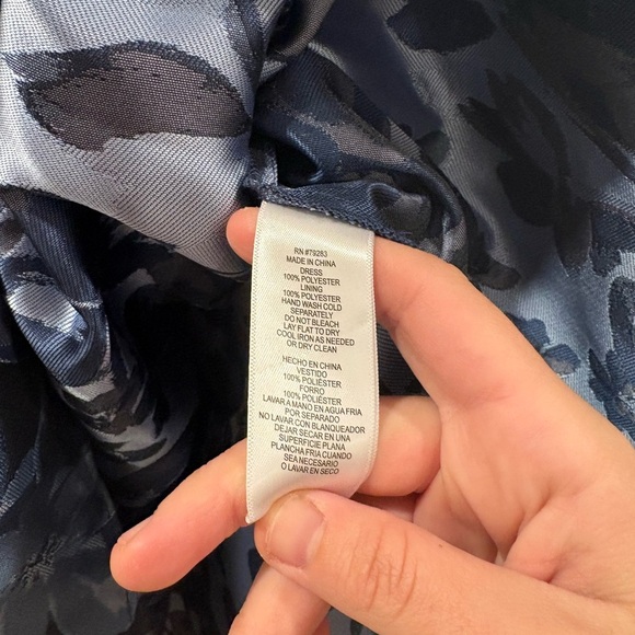 Alex Evenings Navy Floral A Line Mother of the Groom/Bride Dress - Picture 4 of 10